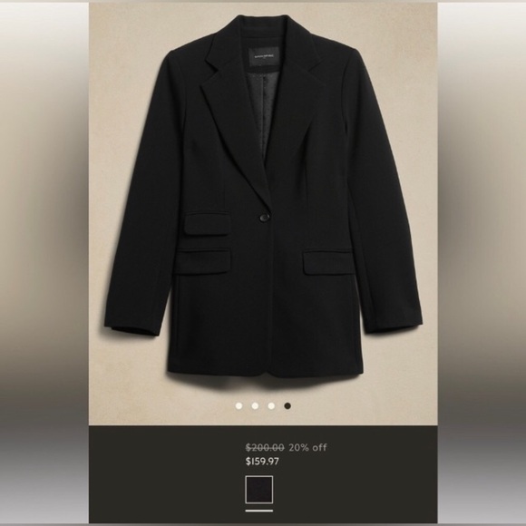 NWT! Banana Republic Black Riding Suit Jacket - Multiple Sizes - Picture 2 of 5